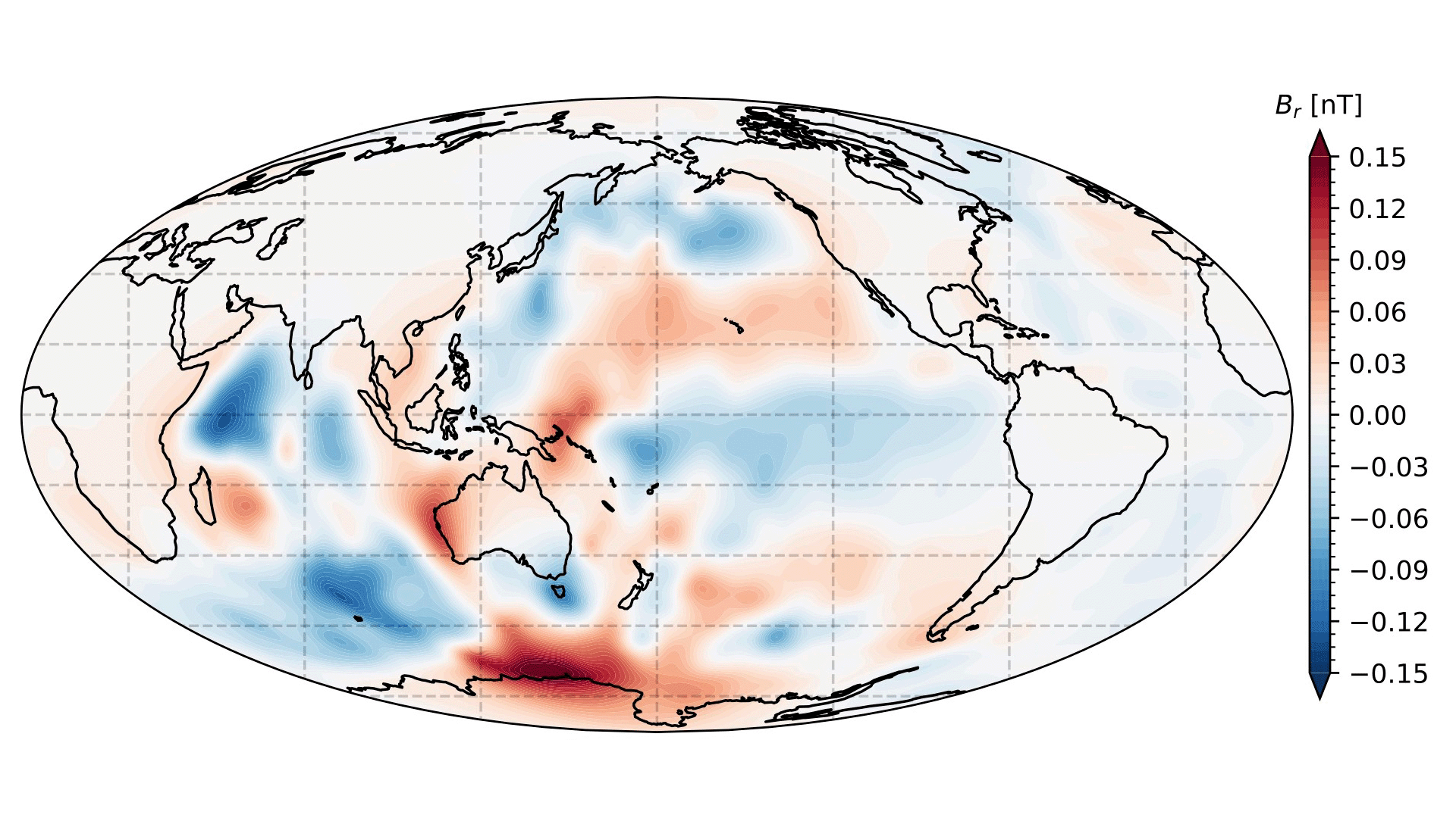 Simulated ocean-induced magnetic